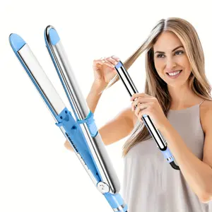 AUGUSDEA 2-in-1 Hair Straightener and Curler, Fast Heating, 410°F, Automatic Off, Styling Tools for Dry Hair, with US Plug, 59.06-98.43inch Cord, No Battery Required, Styling Tool for Hair Straightening | Sleek Styling | Durable Design, Hai