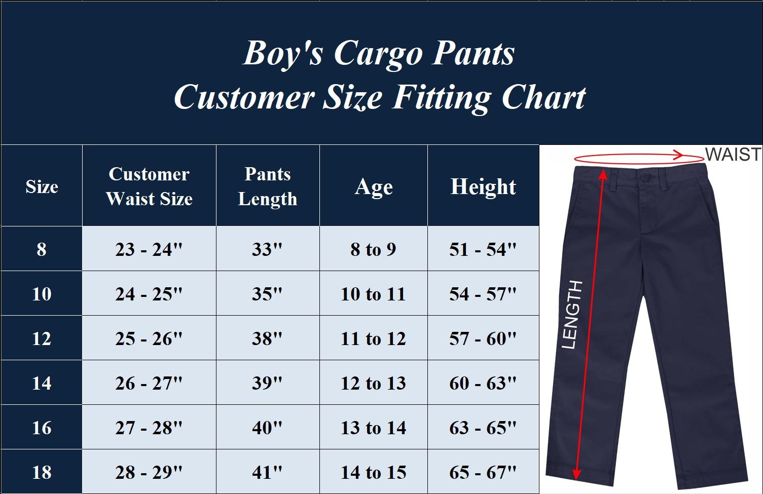 Boys Single, 2 Pack & 3 Pack Cargo Pants