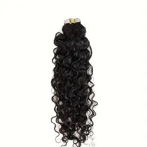 "Wholesale 100% Virgin Human Hair Tape In Extensions, Curly Wave 20pcs 30g, Natural Color Seamless Skin Weft, Invisible Reusable Strong Adhesive, No Tangle No Shedding, Thick Soft 12-28 Inch Hair for Women Daily Party & Carnival Use "	