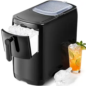 XBEAUTY Countertop Portable Icemaker - Self-Cleaning Kitchen Appliance, 26.5 lbs/24Hrs, 8 Cubes in 6 Mins, Includes Ice Basket & Scoop, Ideal for Home Kitchen & Camping