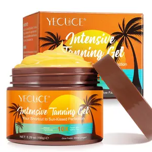 Yecuce Intensive Tanning Gel, 10X Faster to Darker Tan, Summer Tanning Cream, Shine Longer Skincare Moisturizer, Body Care Moisturizing Cosmetic