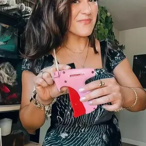 Handheld Sewing Gun Stitchy, Quick Clothing Repair Tool with 6 Needles + 1000 Micro Pins, Home Alterations, Closet Assistant, Sewing Supplies Crafts