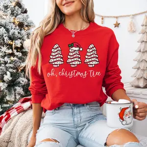 Christmas Tree Cakes Sweatshirt - Hoodie - Shirt, Holiday Bakery Sweater, Funny Xmas Gift, Iced Christmas Tree Cake, Oh Christmas Tree Cookie T-Shirt