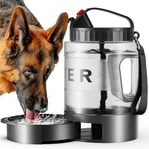 Large Dogs Water Bowl Dispenser, Walking, Camping, Hiking, Portable, Sturdy, 2 in 1 combo