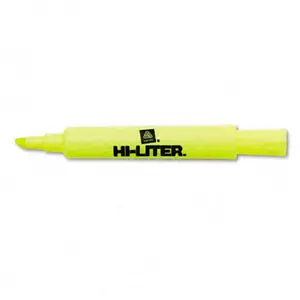 Avery 24000 Fluorescent Desk Style Highlighter Chisel Tip Yellow Ink Pack of 12
