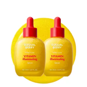 2pcs EQQUALBERRY Vitamin Illuminating Serum – Brightening Vitamin C Serum with Niacinamide | Strengthens skin barrier | Hydrates using Ceramide and Hyaluronic Acid, 1.01oz / 30ml summerwins