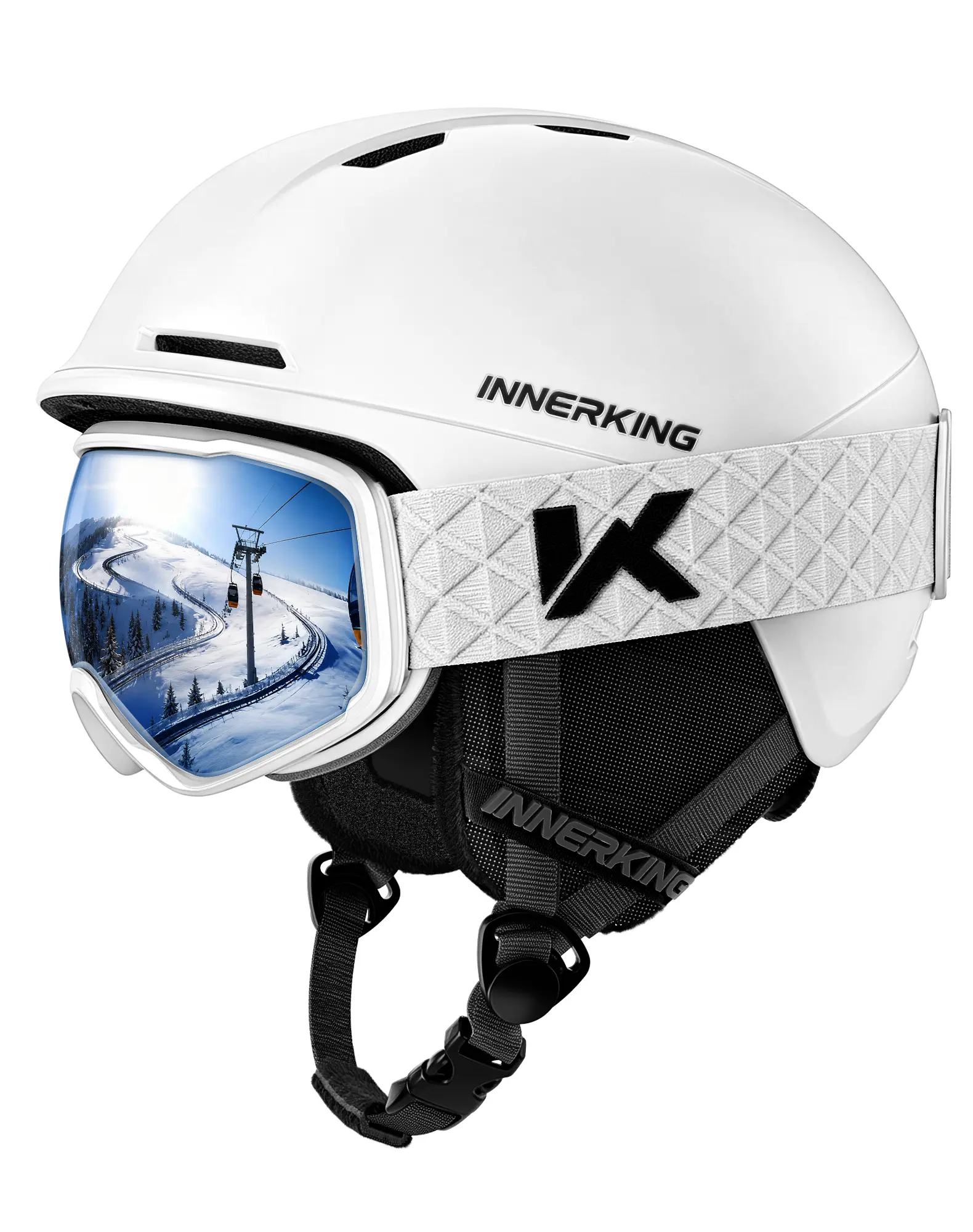 Snowboard Helmet and Goggles Set - Lightweight Protective Gear, Adjustable Shock-Absorbing Helmet with Anti-Fog Ski Goggles for Snowboarding & Skiing, Unisex Adults, Winter Outdoor Safety 820+291