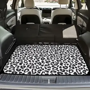 1pc Leopard Print Pattern fashion printed car trunk mat, keep the trunk dry and clean, add personality to your vehicle interior, car trunk protector.