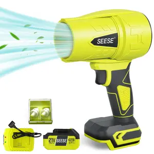 SEESE Cordless Turbo Jet Blowerr,Leaf Blower, Violent Turbo Fan, Brushless Pure Copper Motor,Car Drying After Wash, Handheld Snow Blower,Home Improve,Garden Mainte，Excellent Gift for  New Year