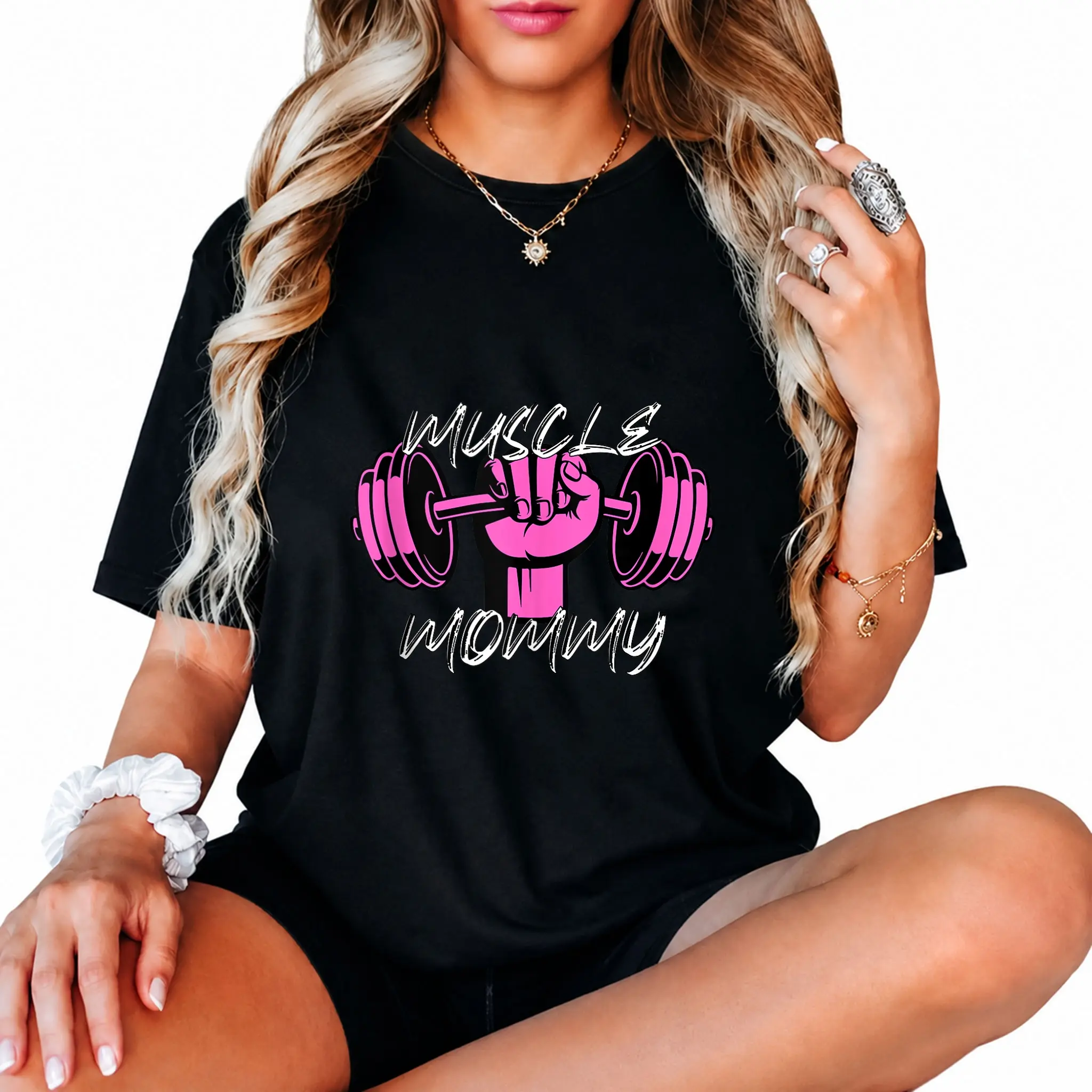 100% Cotton Certified Muscle Mommy | Gym Shirts For Women t-shirt