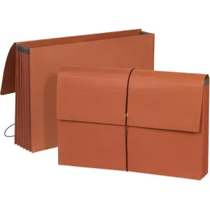 Accordion File Wallet with Flap and Cord Closure, Legal Size, 5.25” Expansion – 10 Pack