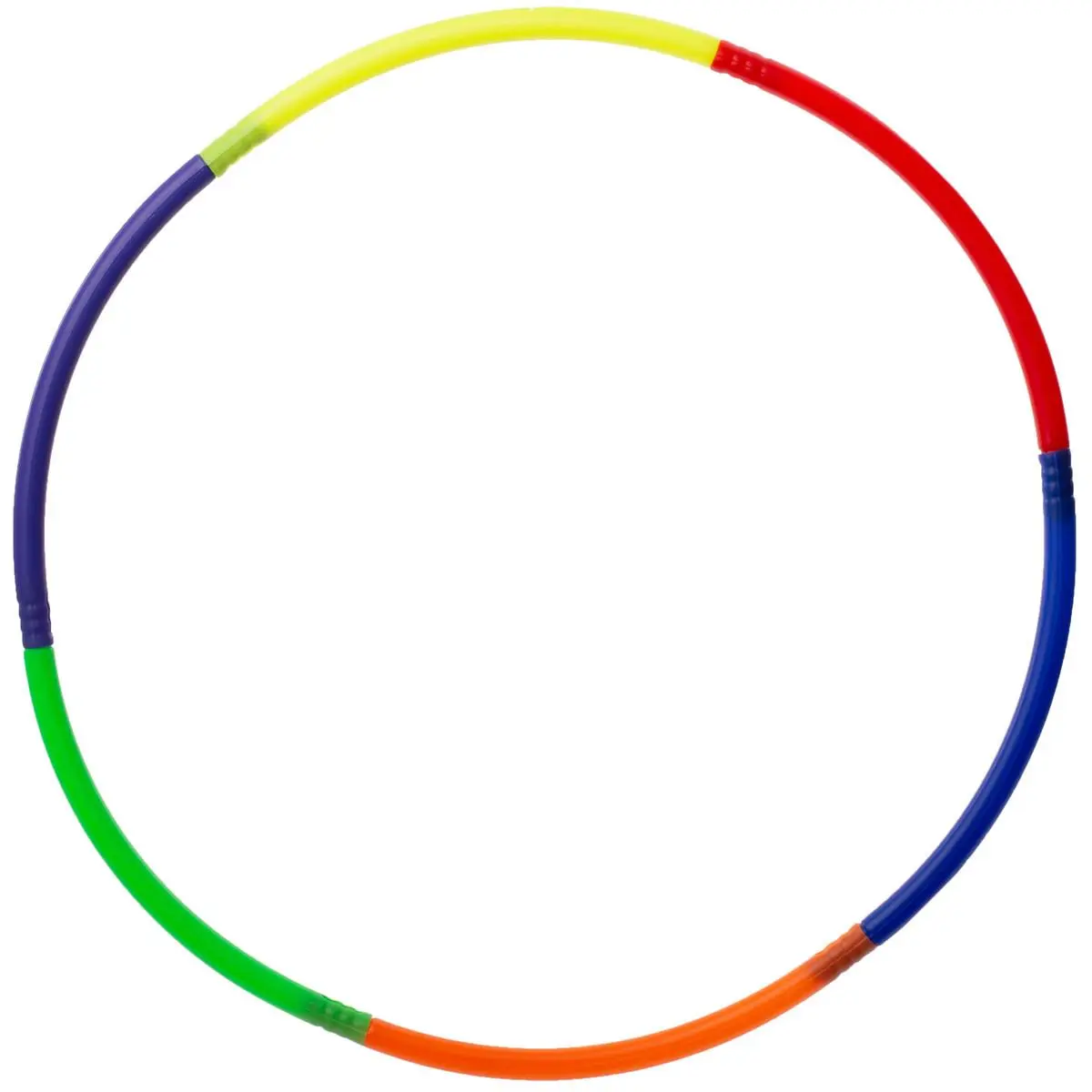 212 MAIN Segmented Fitness Hoop for Kids & Adults, 29-Inch Multi-Color Portable & Collapsible Design for Outdoor Fun, Workout, Exercise Equipment, Beach, Unisex, Recess, Outdoor Play, Backyard Fun, Children's Field Day Activities, School Field Days, Six S
