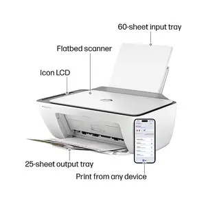 HP DeskJet 2855e Wireless Color All-in-One Printer, Scan, Copy, 3 Months Free Instant Ink, AI Enabled (588S5A), Printer Collection: 2855e (Good)