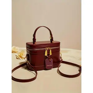 Fashionable solid color exquisite small square bag box bag, women's crossbody bag shoulder bag, simple zipper opening small bag, Daily Commuting Bags, suitable for daily occasions such as commuting, shopping, dating, parties, and going out