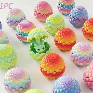 Gradient Dragon Egg Toy Set, Creative 3D Printed Mini Round Dragon Eggs, Perfect Gift for Easter and Christmas, Unique Holiday Decoration