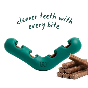 Woof Bite 'n Brush Dog Toy - V-Shaped Design for Cleaner Teeth with Every Bite - Scientifically Backed Dental Treats for Small & Large Dogs - Small: Dogs 10-30 lbs, Large: Dogs 30+lbs