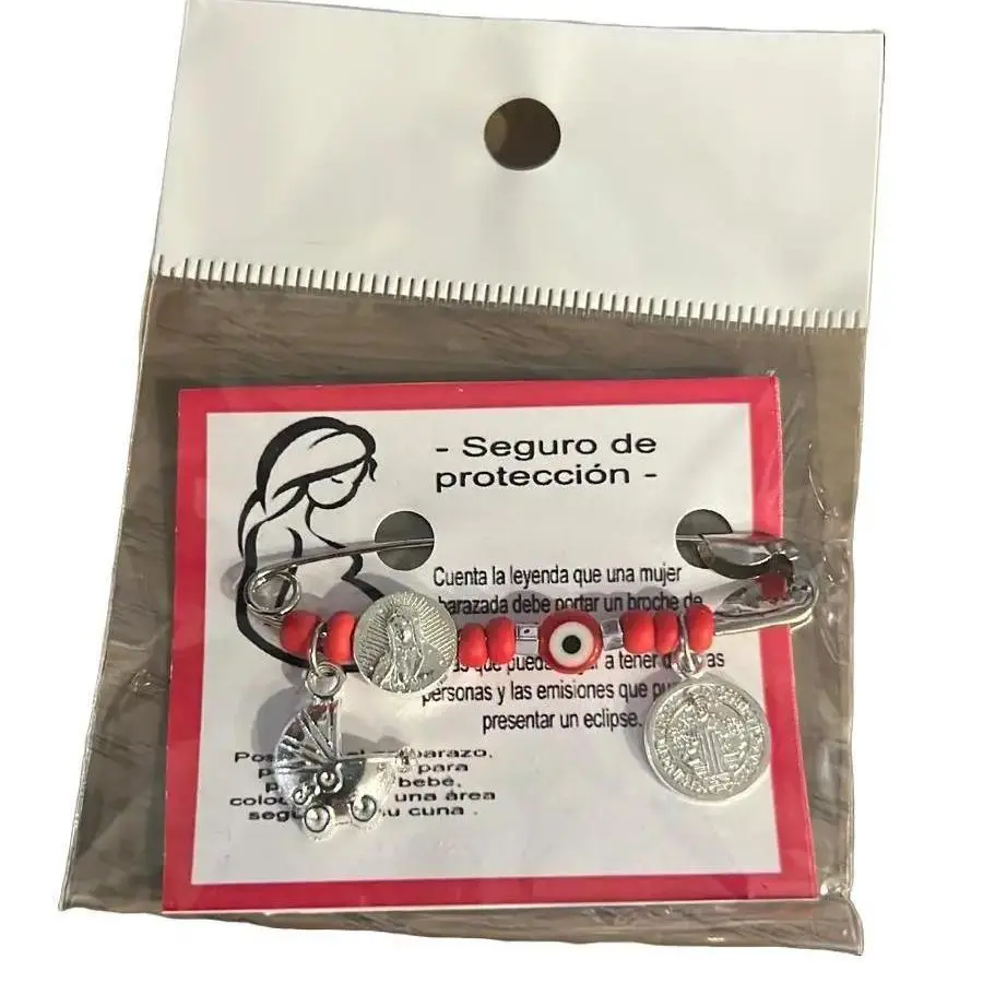 Evil Eye Jewelry for Women - Red Protection Pin - Unique Gift Idea for Babies, Infants and Toddlers - Evil Eye Pin, Red String, Amulet for Good Luck and Energy Fits Stroller and Blanket. Jewellery