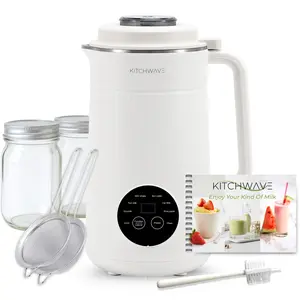8-in-1 Pure Blender Bundle 40oz/1200ML – Automatic, Self-Cleaning, Delay Start, Keep Warm, Boil Water, Easy to Use – 304 Stainless Steel – White