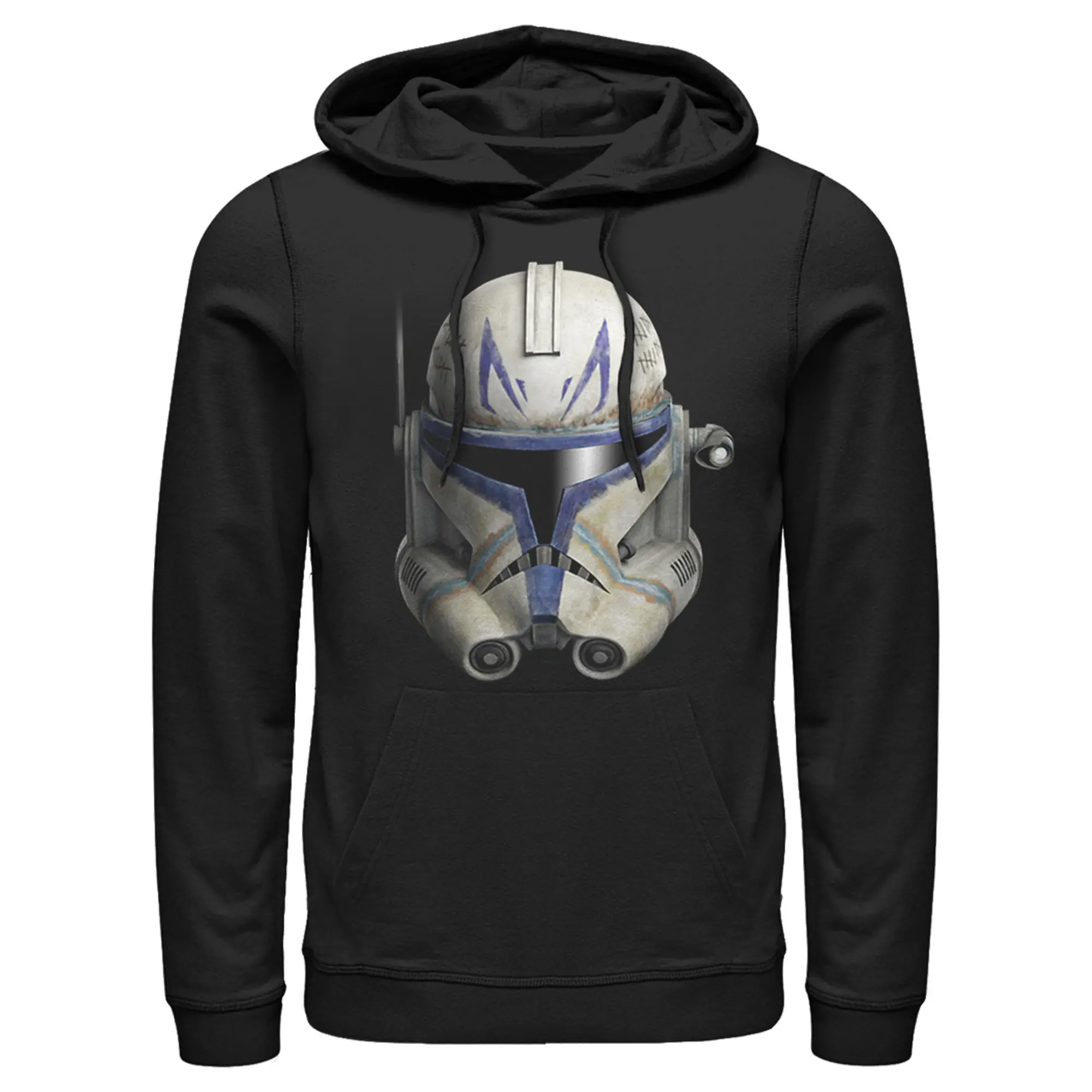 Men's Star Wars: The Clone Wars Commander Rex Big Face Pullover Hoodie, Menswear Casual Fashion Stylish Top