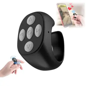 Remote Scrolling Ring for TikTok, Bluetooth Page Turner for iPad iPhone, Scroller Remote for TIK Tok, Camera Shutter Remote Control for iOS, Android