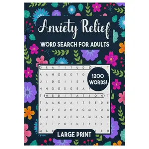 Word Search Book for Adults, Teens & Seniors，Large Print，1200 Word and 99 Page，Anxiety Reliel，Positive Energy Word, Along with Answers
