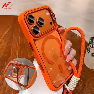 Camera Bracket for Magsafe Case for iPhone 17 Pro Max Air Wrist Strap Lens Film Cover for iPhone 16 15 14 Plus 11 12 13 Pro Max