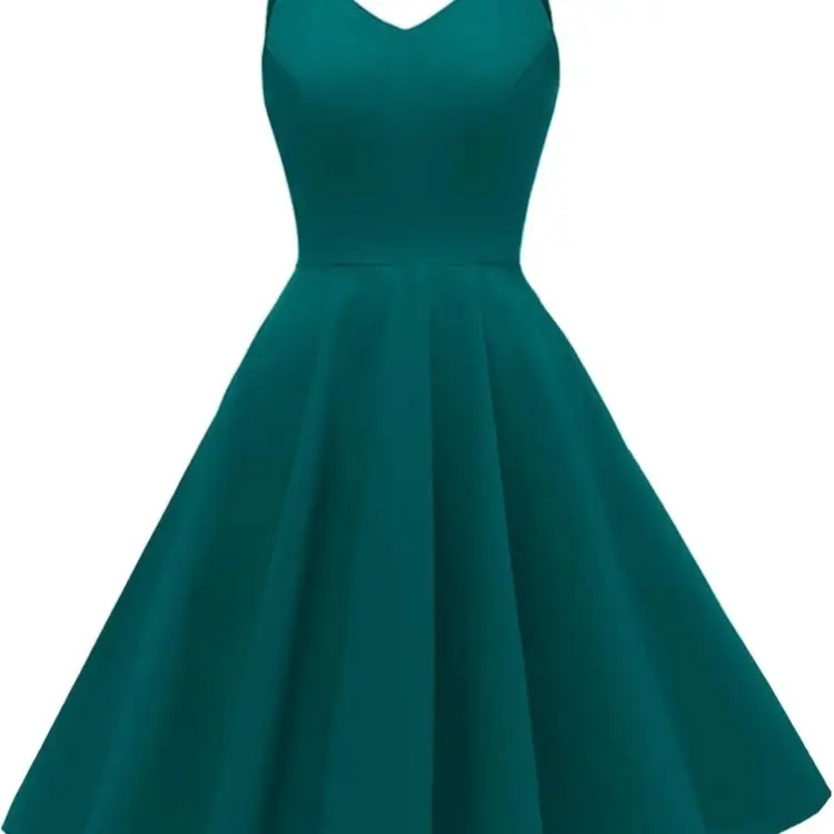 Summer Flare Dress in Teal - Simple Design for Summer Wear
