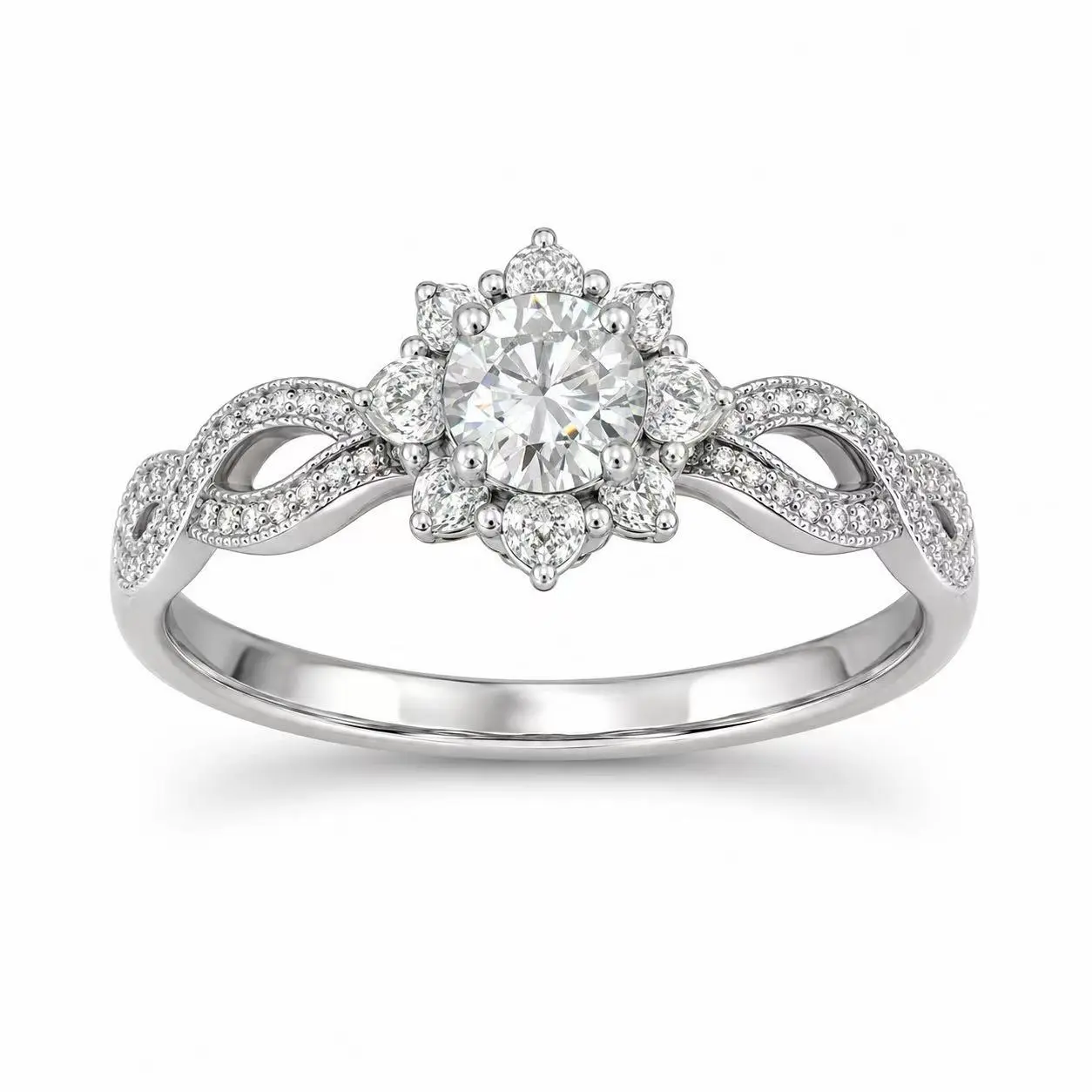 Moissanite ring with GRA certificate included