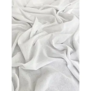 White Crinkle Cotton Gauze