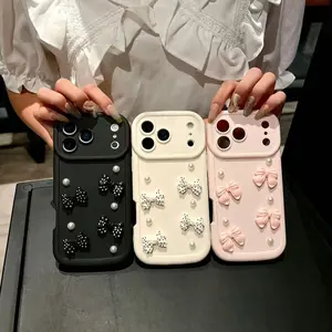 Cute Pearl Butterfly Phone Case Cover Protector for iPhone 17/17pro/17promax, Protective Shockproof Design, Fits 15 Series, Perfect Gift for Family & Girlfriend, Accessories