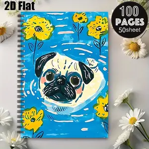 1 Pack Spiral Coil Notebook 5.7x8.26 Inch, Durable Binding, Perfect for Travel Journal, Camping Adventures, Summer Vacation Notes, Gift for Outdoor Enthusiasts, Birthday & Holiday Present [2D] Flat