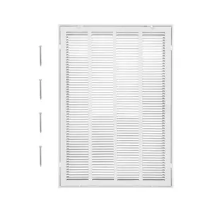 VEVOR Return Air Filter Grille, Fits W20x H30 Inch Duct Opening, Filter Not Included, Return Air Vent Cover for Wall, Powder-Coated Steel Return Air Grill Detachable Face/Door for 1 inch Filters