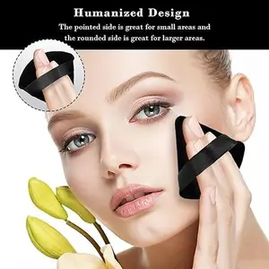 Triangular Makeup Puffs Set of 10, Multi-Functional Soft Sponge Applicators for Setting Powder, Cosmetic Foundation Blending