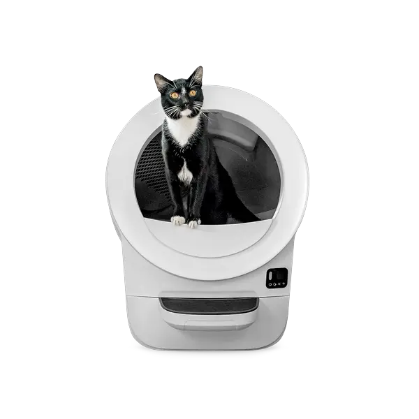 Whisker Litter-Robot EVO Automatic Self-Cleaning Cat Litter Box, White, Compact Space-Saving Design, Advanced Odor Control, Works with Any Clumping Litter, WhiskerCare 1-Year Warranty