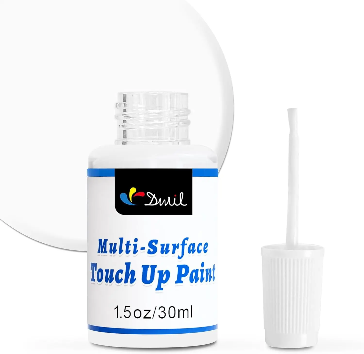Quick & Easy Touch Up Paint for Wall, Door, Cabinets, Metal, Appliance, Wood, Furniture, 1.5 Fl Oz (Semi Gloss, White)