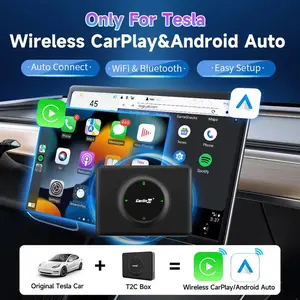 CarlinKit Wireless CarPlay Android Auto For Tesla Model 3 Model X Y Model S Auto Connect Siri Voice Assistant Spotify Waze 5G BT