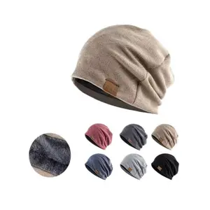 Women's Chunky Yarn Knit Beanie Hat - Elegant, Thick Soft Keep Warm 1-Size Hat for Daily Wear & Autumn-Winter Outdoor Activities, Chunky Yarn Hats