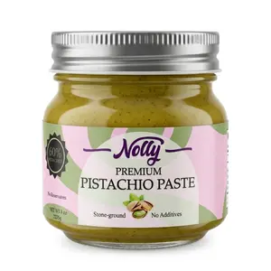 NOLLY - Premium 60% Pistachio Paste & Spread, 8.0 oz (226g) - Artisan, Gluten-Free, Non-GMO - Gourmet Paste/Spread for Desserts, Pastries, Dubai Pistachio Chocolate Bar & More. Made in the USA