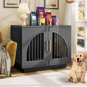 Dog Crate Furniture Style with Large Top | 31.5" Indoor Dog Kennel for Small/Medium Dogs