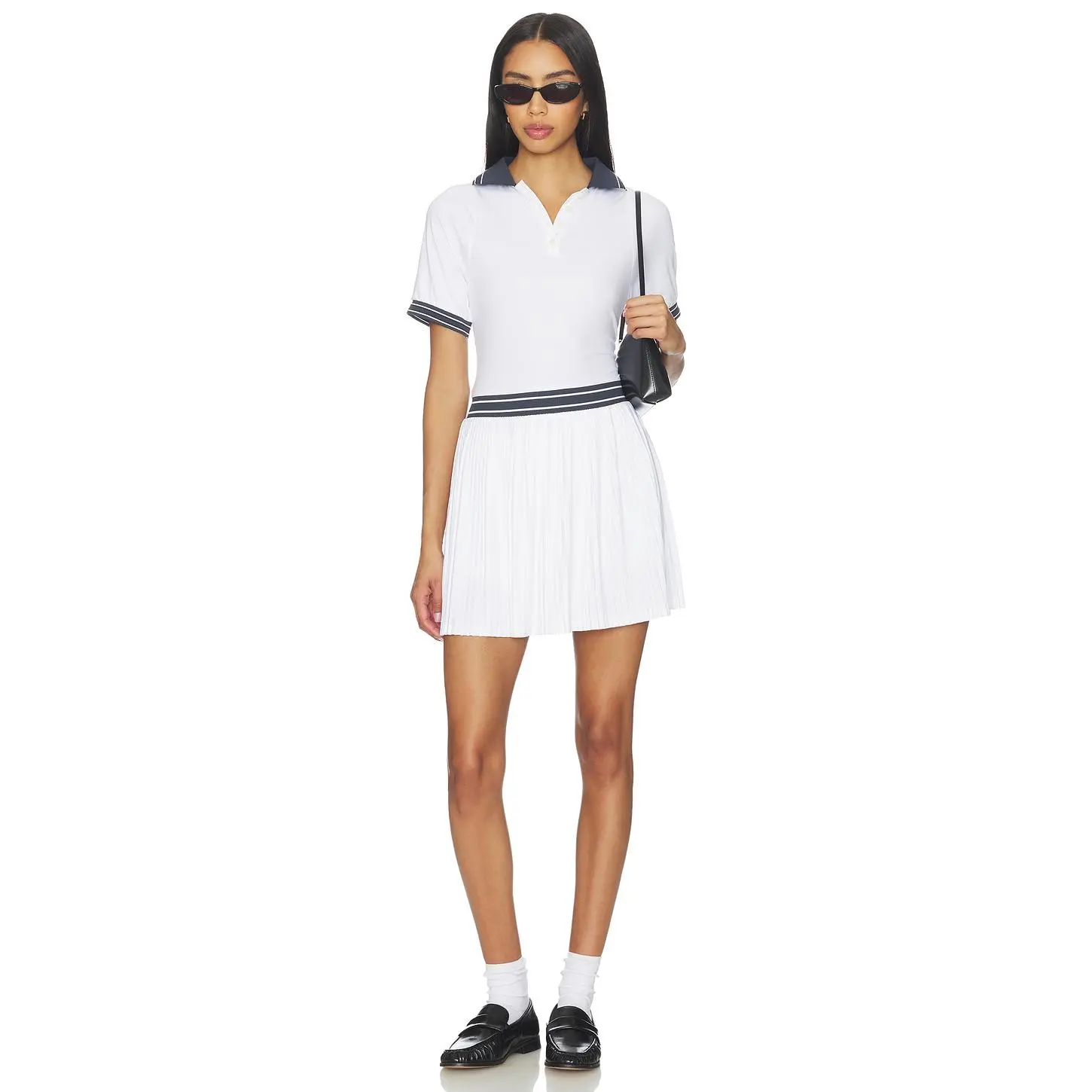 Varley Draya Court Dress in White
