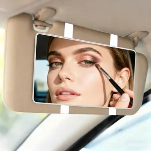 Car Vanity Mirror, Sun Visor Rechargeable LED Car Mirror, 3Modes & 60LEDs,Rechargeable Dimmable Touch Control Travel Makeup Mirror for Truck SUV,Car Accessories for Women Girl,Gifts for Wife