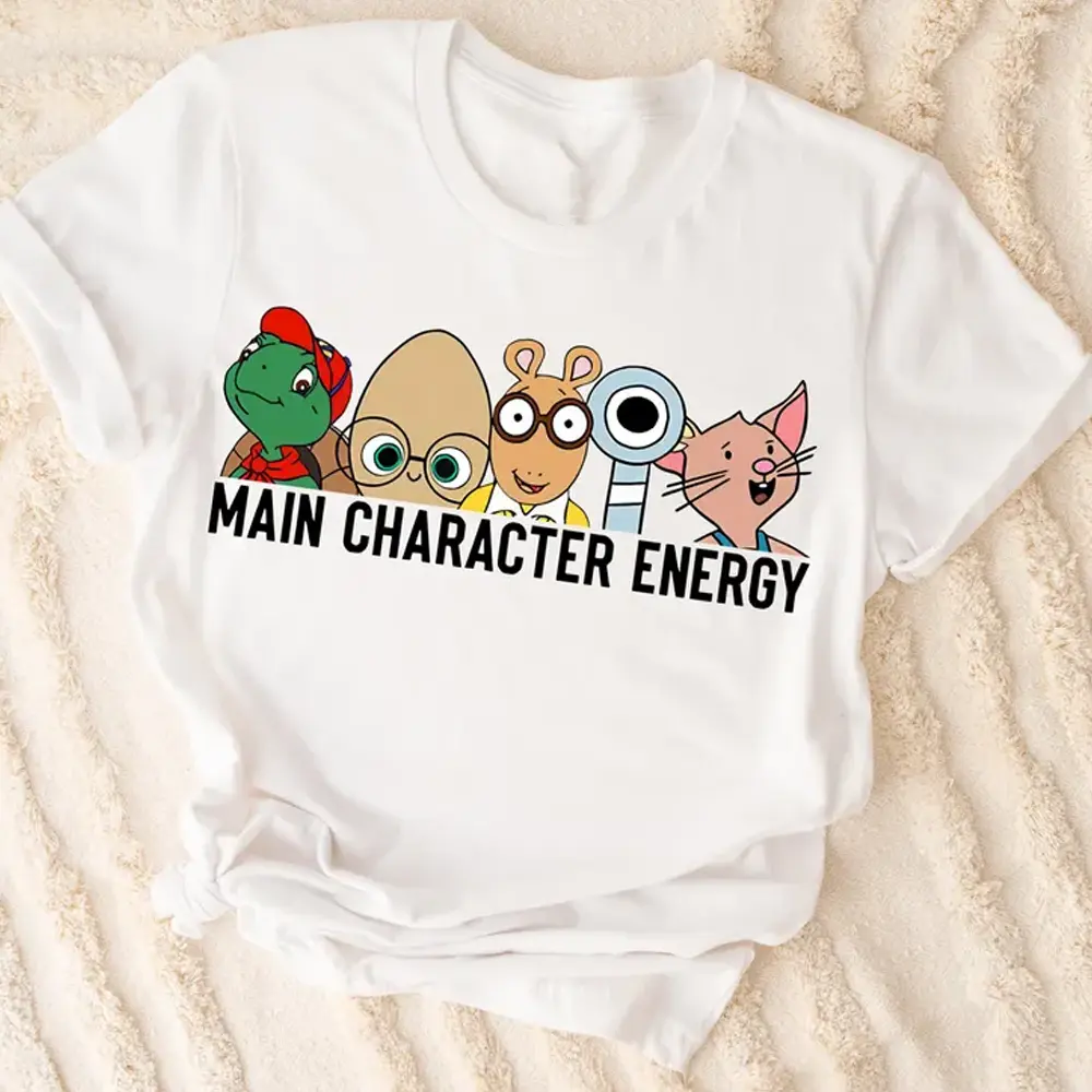 Arthur Main Character Energy Shirt, Cartoon Book Lover Shirt, Main Character Energy T-shirt, Read Childeren's Book Shirt, Arthur Read Book