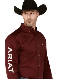 Ariat Men's Men'S Team Logo Twill Fitted Long Sleeve Button-Down Western - 10034233