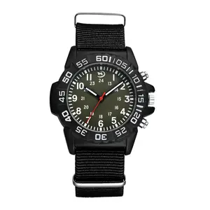 Tactical Watches for Men: Quartz Analog Military Field Nylon Strap Arabic Numeral Dial Sports Camper Wristwatch