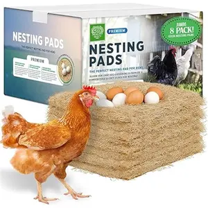 Chicken Nesting Pads (8-Pack), 13x13, for Hens, Fits Most Nesting Boxes, Chicken Coop Nest Liners