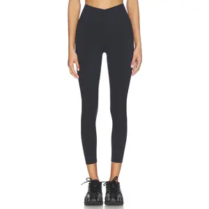 Spiritual Gangster Wrap Front Dream Tech Eco Legging in Black