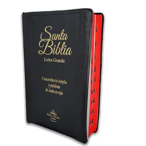 Bible in Spanish Large Print with Broad Concordance Reina Valera 1960 Imitation Black Leather with Index