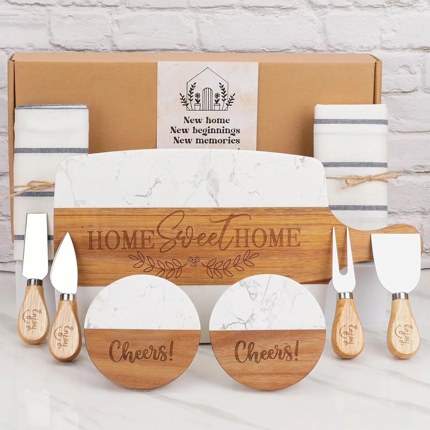 House Warming Gifts  Home, Housewarming  Baskets for  House,  Home, Couples, Women,Gifts for  Homeowners Brown