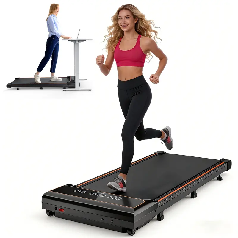 Walking Pad Treadmill for Home and Office, Compact Portable Under Desk Treadmill, Quiet Walking Machine with Adjustable Speed for Daily Exercise