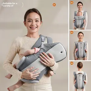 Multi-Functional Baby Backpack Adjustable Ergonomic Lightweight Infant Carrier, Breathable Lightweight Waist Seat, Front and Back Carry, Multiple Usage Methods, Travel Friendly